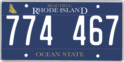 RI license plate 774467