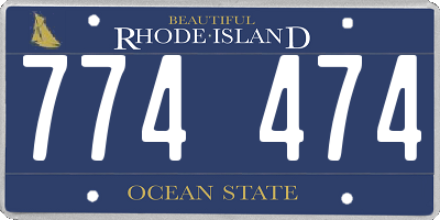 RI license plate 774474