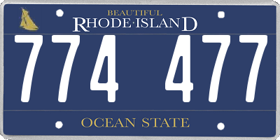 RI license plate 774477