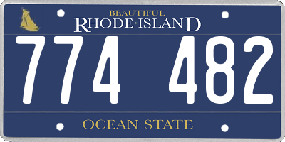 RI license plate 774482