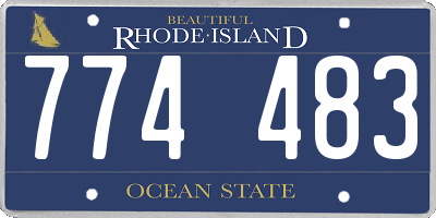 RI license plate 774483