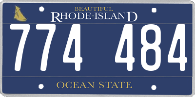 RI license plate 774484