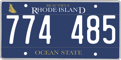RI license plate 774485