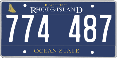RI license plate 774487