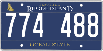 RI license plate 774488