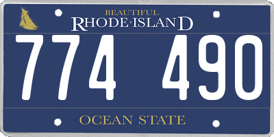 RI license plate 774490