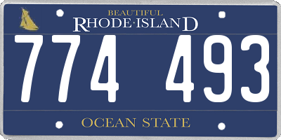 RI license plate 774493