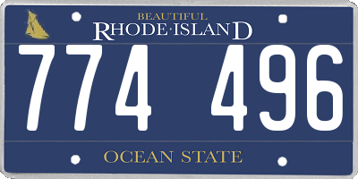 RI license plate 774496
