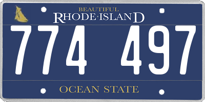 RI license plate 774497