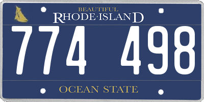 RI license plate 774498