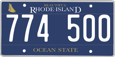 RI license plate 774500