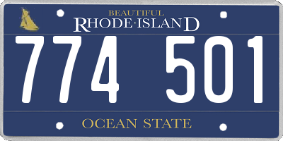 RI license plate 774501