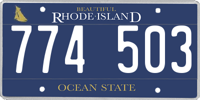 RI license plate 774503