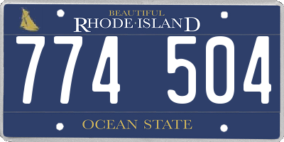 RI license plate 774504
