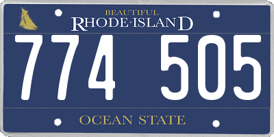 RI license plate 774505