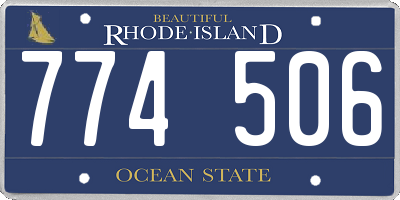 RI license plate 774506