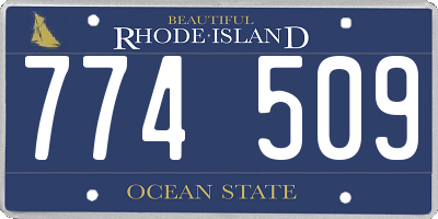 RI license plate 774509