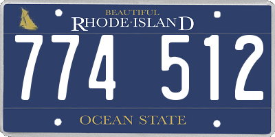 RI license plate 774512