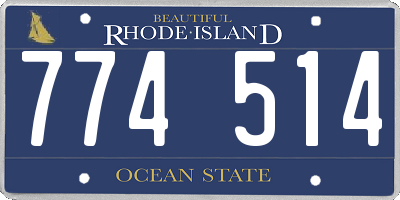 RI license plate 774514