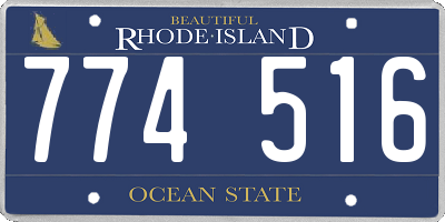RI license plate 774516