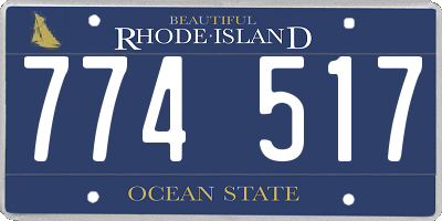 RI license plate 774517