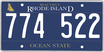 RI license plate 774522