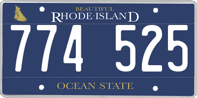 RI license plate 774525