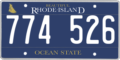 RI license plate 774526