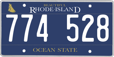 RI license plate 774528