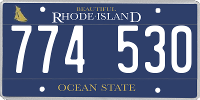 RI license plate 774530