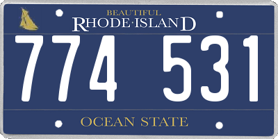 RI license plate 774531