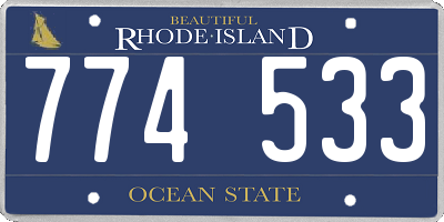 RI license plate 774533