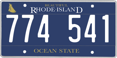 RI license plate 774541