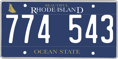 RI license plate 774543