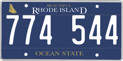 RI license plate 774544