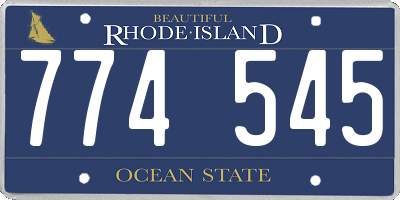 RI license plate 774545