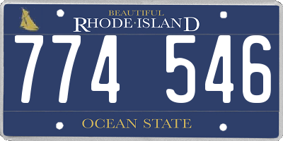 RI license plate 774546