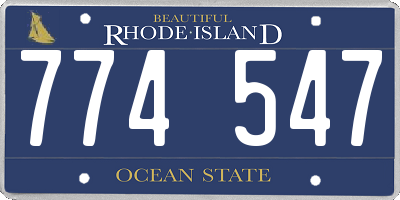 RI license plate 774547