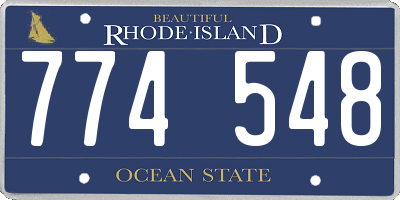 RI license plate 774548