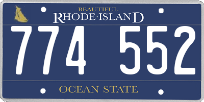 RI license plate 774552