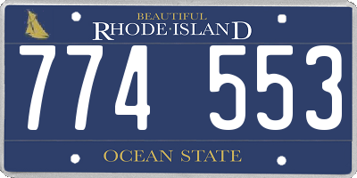 RI license plate 774553