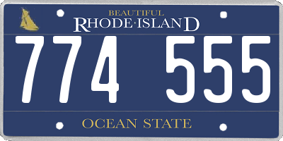RI license plate 774555