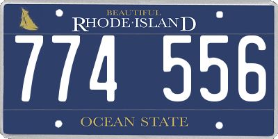 RI license plate 774556