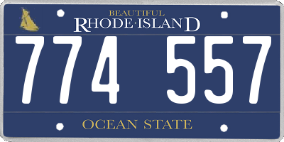 RI license plate 774557