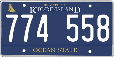 RI license plate 774558