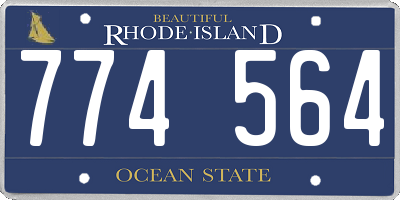 RI license plate 774564