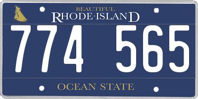 RI license plate 774565