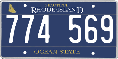 RI license plate 774569