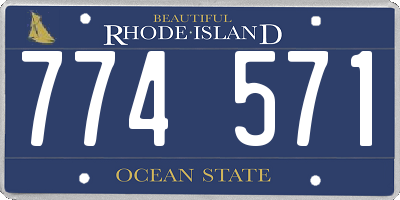 RI license plate 774571