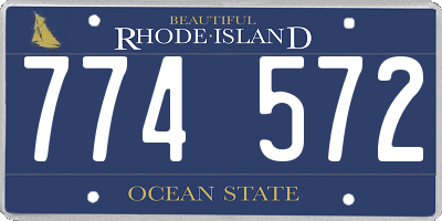 RI license plate 774572
